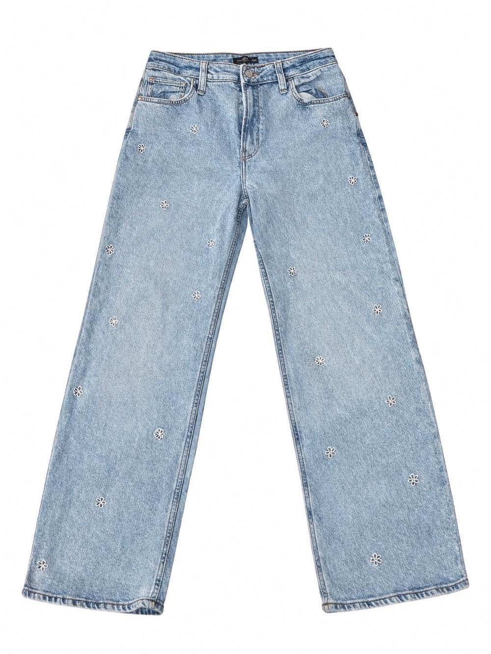 🌼 Hollister Floral Embroidered Dad Jeans – Size W29S
